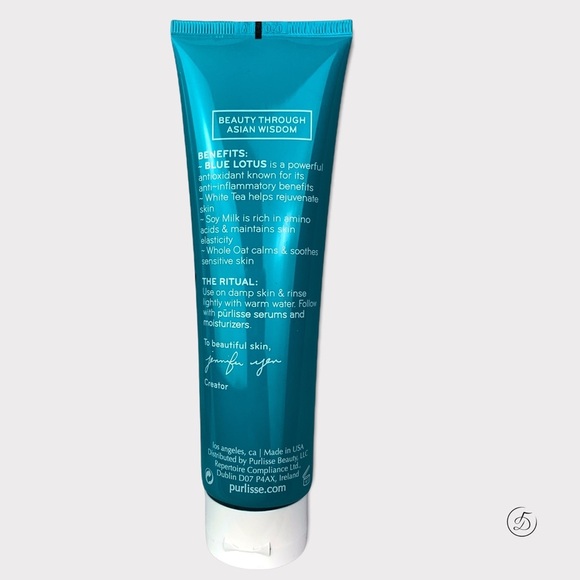 NEW Purlisse Blue Lotus 4-1 Cleansing Milk Full Size 5.07 fl Oz - Picture 7 of 11